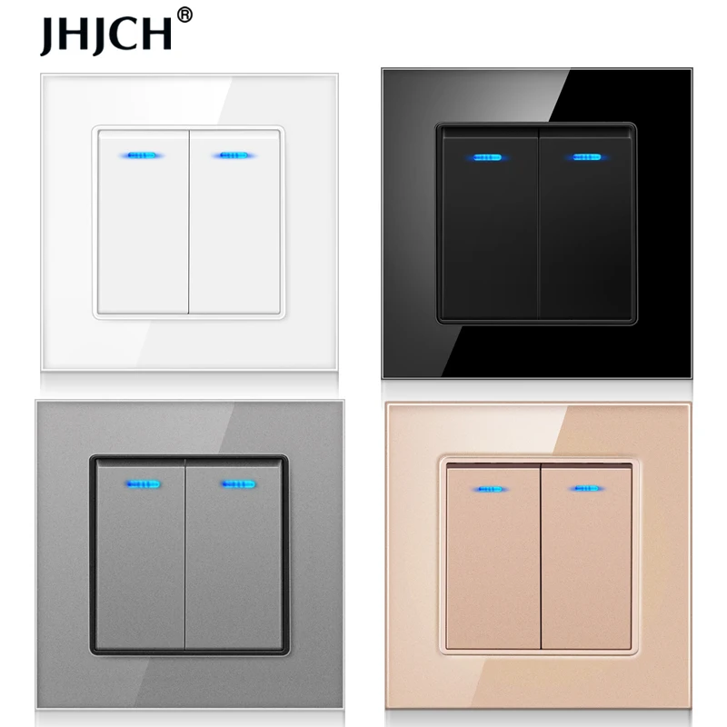 Jhjch панель из хрустального стекла 2 комплекта 2-ходовой переключатель света
