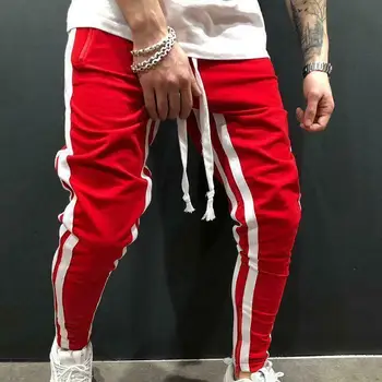 

2019 New Mens Slim Fit Tracksuit Sport Gym Skinny Jogging Street Joggers Sweat Pants Casual Work Trousers