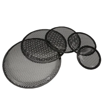 

1 Pair Circle Metal Mesh Grille Protection Stage Sound Speaker Metal Mesh Protection Speakers Accessories Black 5/6/8/10/12 inch