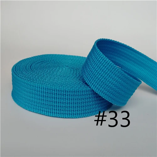 33 Lake Blue Полипропиленовая тесьма шириной 20 мм, 5 ярдов, черный, розовый, для сумок, для шитья, для ремней, тесьма, плетеный ремень, для одежды, обувь - Цвет: 33 Lake Blue