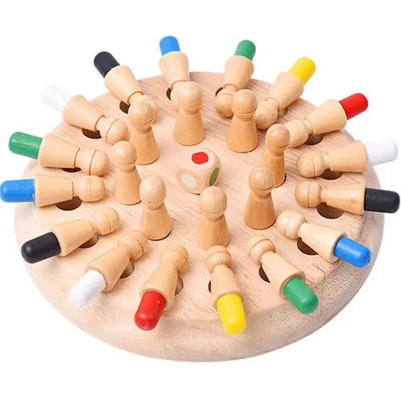 Wooden Memory Match Stick Chess Game Fun Educational Toy For Children 3D Puzzle Family Party Game Kids Cognitive Ability Toys