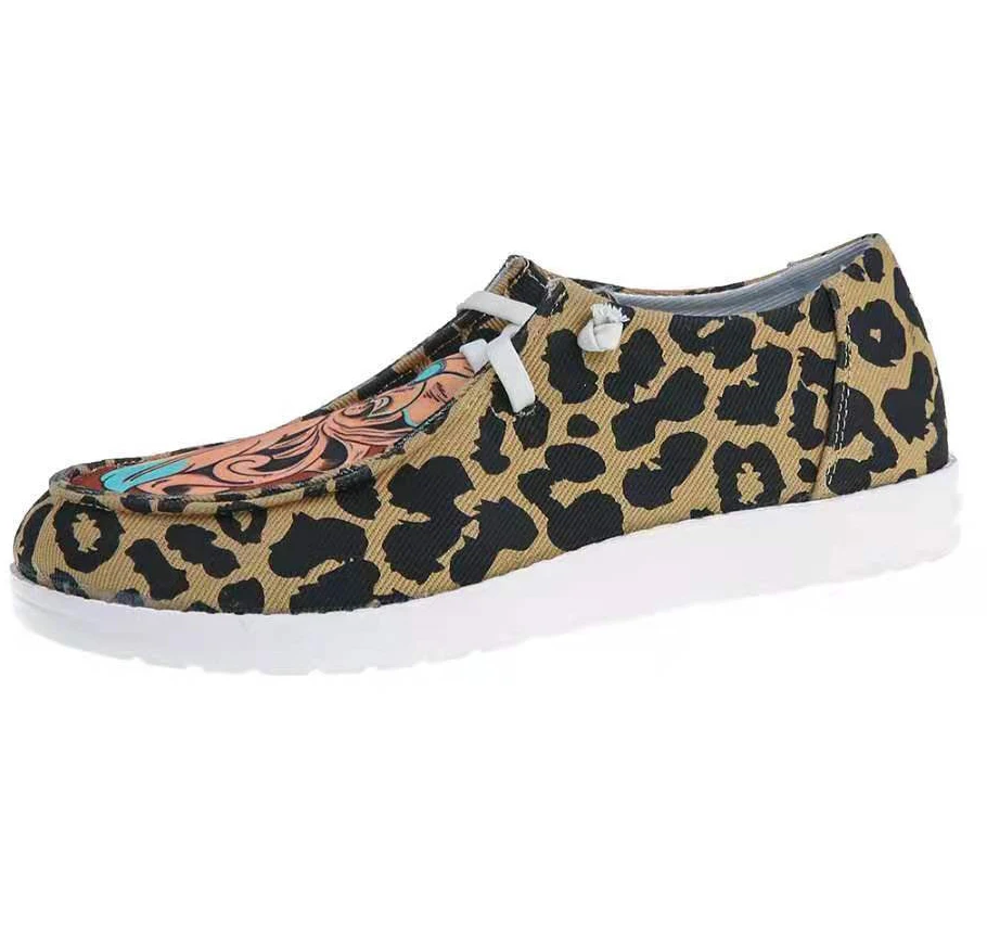 Women Leopard Loafers Flat Shoes Mixed Colors Round Toe Sneakers For Female 2021 New Fashion Soft Slippers Ladies Outdoor Shoe