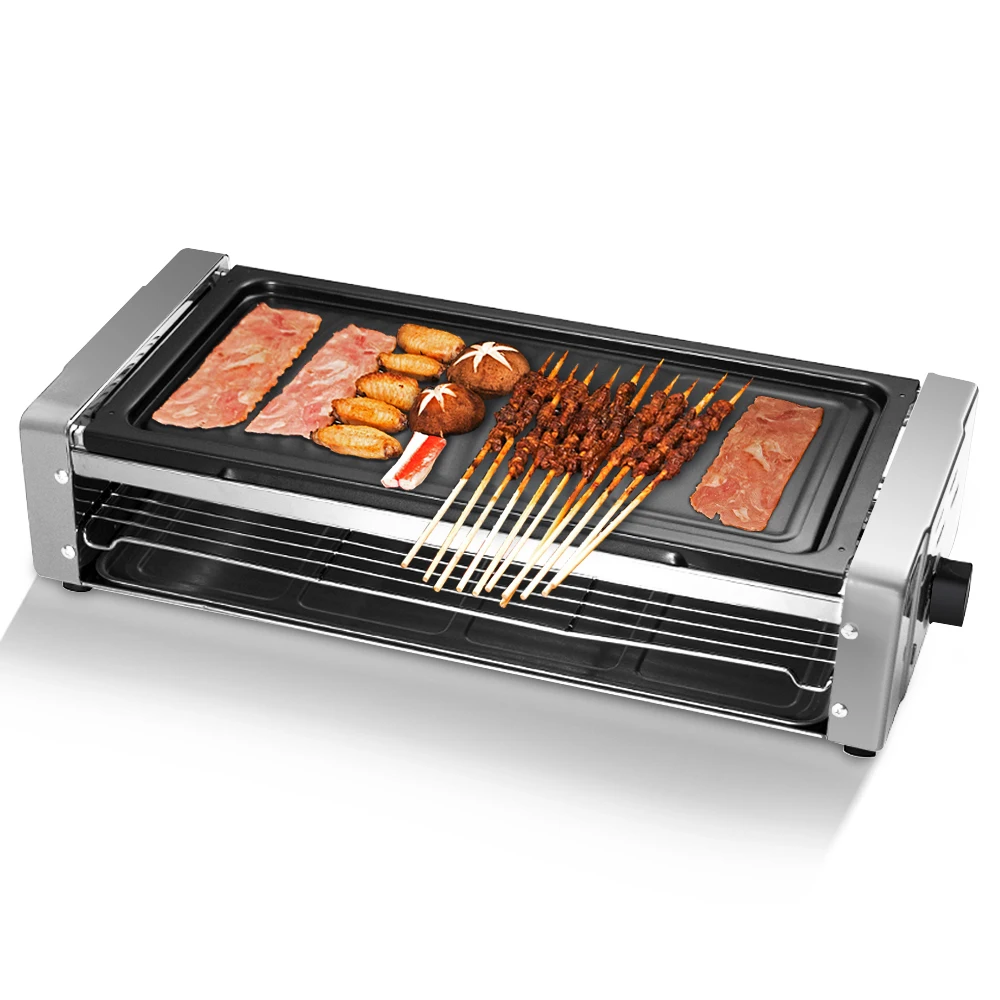 

HUIDANGJIA Electric Raclette Grill Outdoor and Indoor,smokeless grill with Removable Easy-to-Clean Nonstick Plate, Extra-Large D