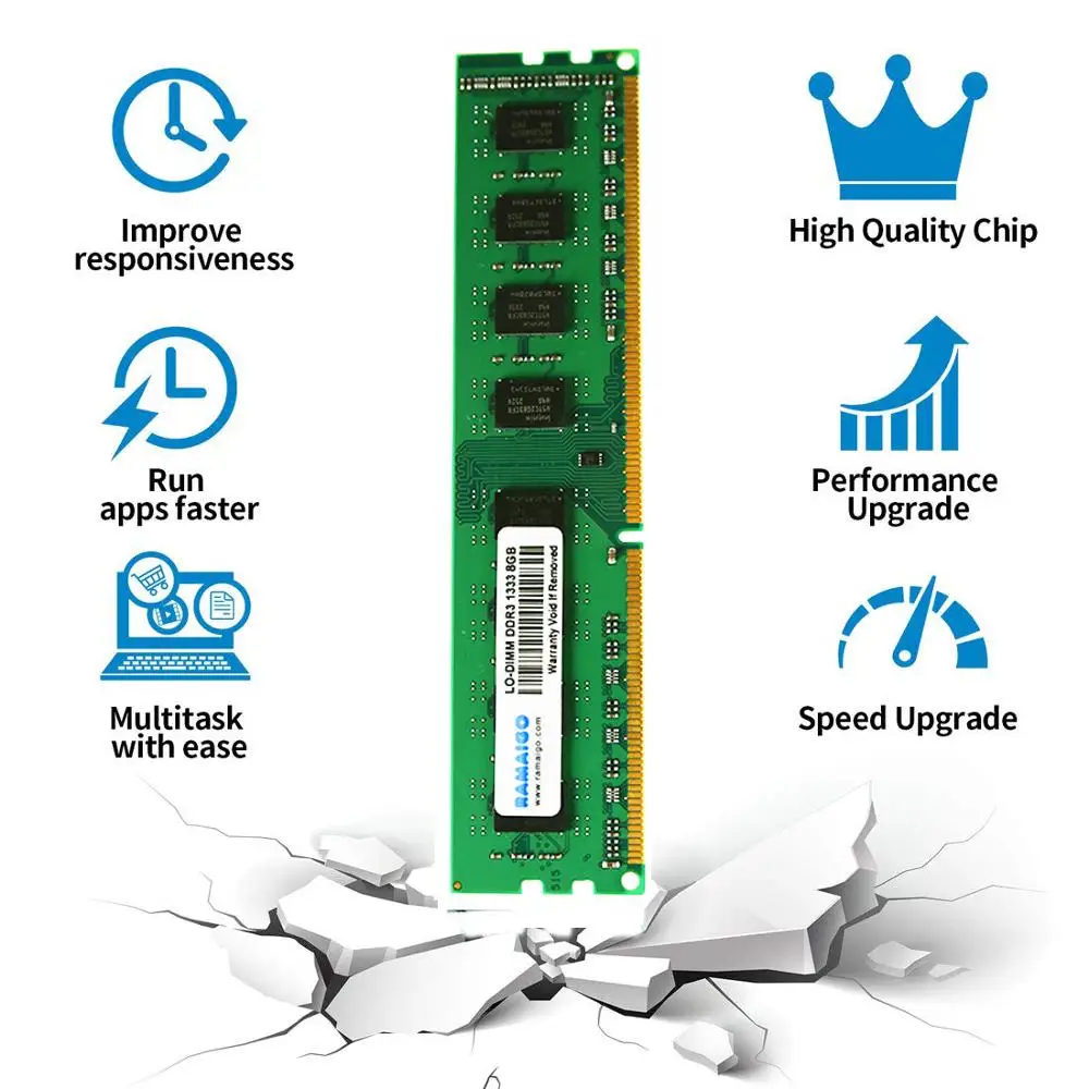 Оперативная память AIGO DDR3, 8 ГБ, 4 ГБ, 16 ГБ, DDR3L, настольный компьютер, оперативная память, модуль памяти компьютера, 1600 МГц, 1333 МГц, 240pin, 1,35 в, 1,5 в, без ECC, небуферизированный UDIMM