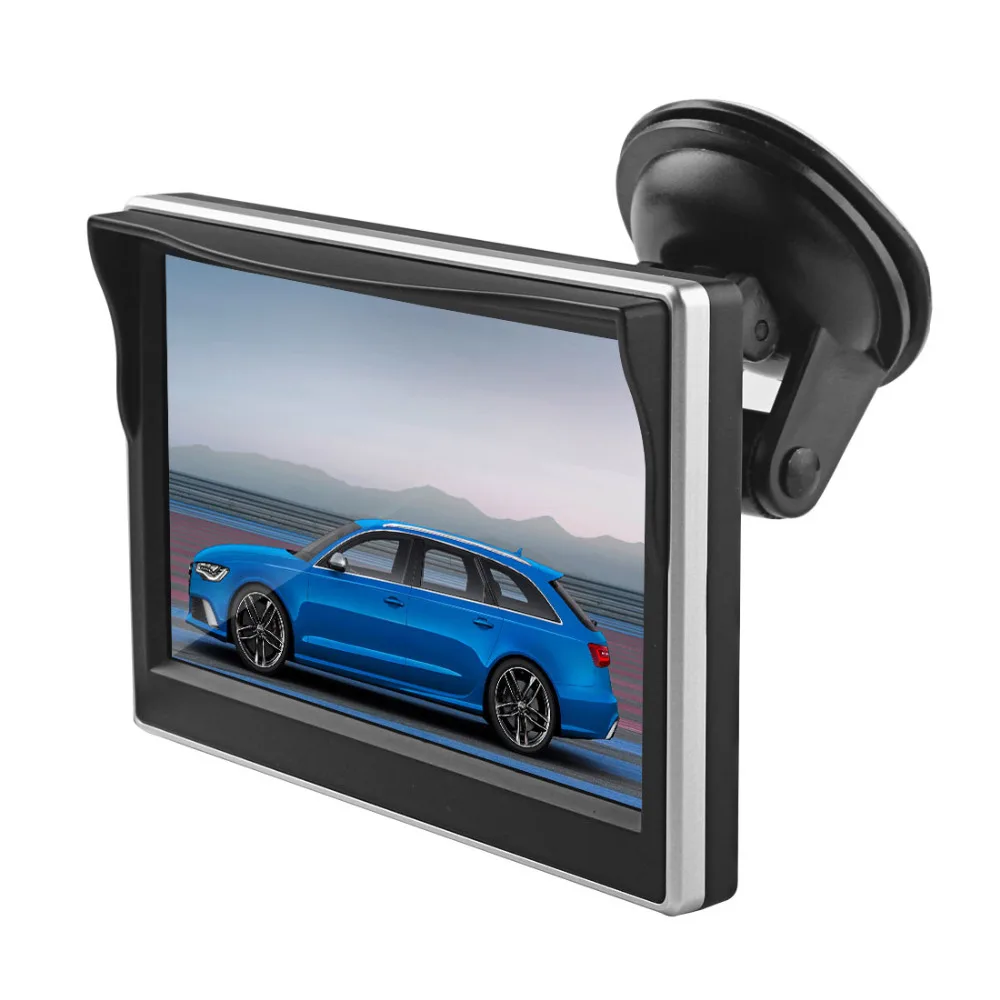 XYCING 5 дюймов TFT lcd 800*480 HD экран автомобильный монитор с резиновой вакуумной чашкой кронштейн+ цветной задний вид автомобиля резервная камера