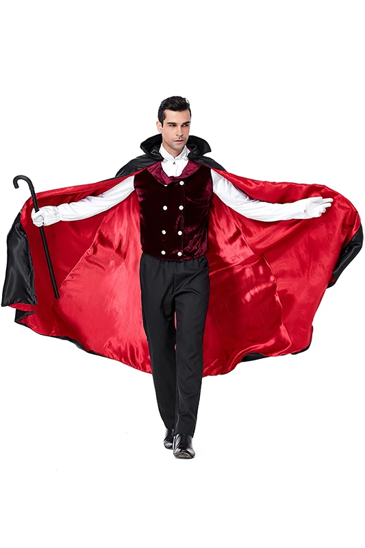 Костюм вампира на Хэллоуин для взрослых мужчин, костюм Эрла, плащ, одежда для сцены