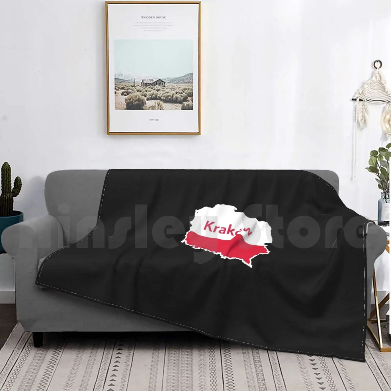 

Krakow Poland Capital City Map Kraków Polska Blanket Fashion Custom Krakow Krakow City Krakow Map Krakow