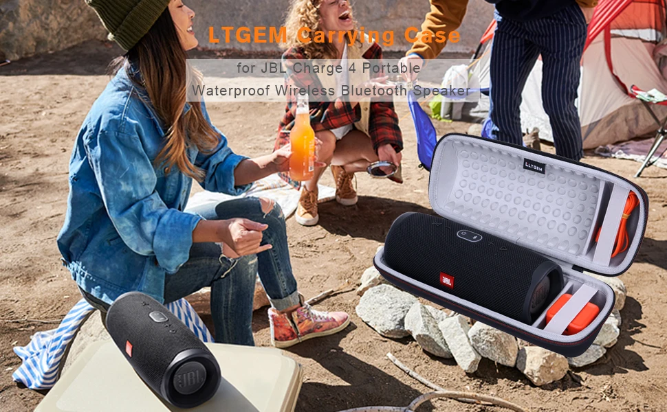 LTGEM противоударный EVA Жесткий Чехол для JBL Charge 4 Портативный водонепроницаемый беспроводной Bluetooth динамик