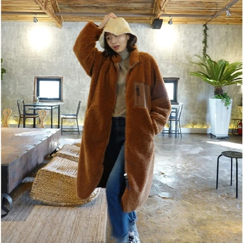 Осенне зимний бархатный воротник из овечьей шерсти на молнии с обеих сторон