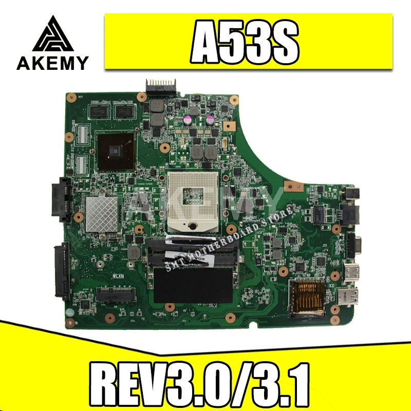 K53SV материнская плата GT520 REV3.0/3 1 для For Asus A53S K53S X53S P53S K53SJ K53SM ноутбука