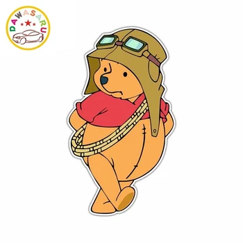 

DAWASARU Winnie The Pooh Cartoon Anime Exquisite Stickers Funny PVC Car Decoration Stickers Waterproof Cover Scratches, 13cm*8cm
