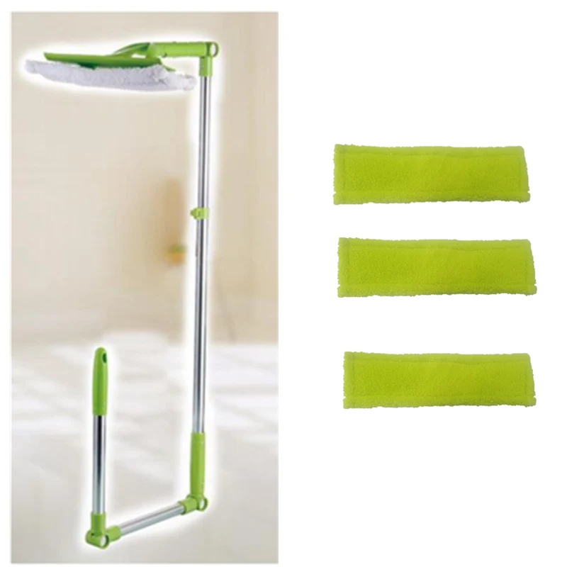1brush3Replace cloth Новая телескопическая Многоуровневая Чистящая губка для стекла Mop, щетка для мытья окон, щетка для пыли, Легкая очистка окон Hobot - Цвет: 1brush3Replace cloth