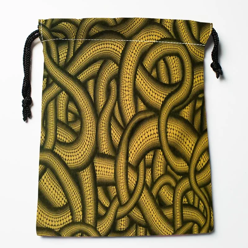 13 На заказ Yayoi Kusama Art Drawstring сумки пыленепроницаемые модные сумки для хранения с принтом для мальчиков и девочек Подарочная сумка на день рождения размер 18X22 см - Цвет: 13