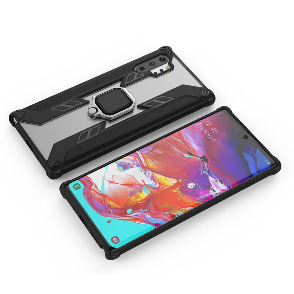 Black Роскошный ударопрочный армированный чехол для телефона для samsung Galaxy S10lite S10 плюс Note10 Pro M10 20 30 A10 30 40S 50 прочный Чехол - Цвет: Black