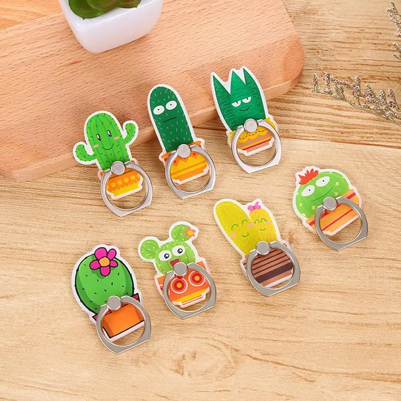 

Cactus Mobile Phone Bracket Ring Buckle Phone Holder 360 Degree Rotating Lazy Cell Phone Ring