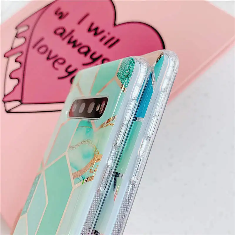 Гальванический мраморный чехол для samsung Galaxy A50 A70 A40 Note 10 S8 S9 S10 Plus S10E силиконовый чехол для телефона мягкий ТПУ задняя крышка