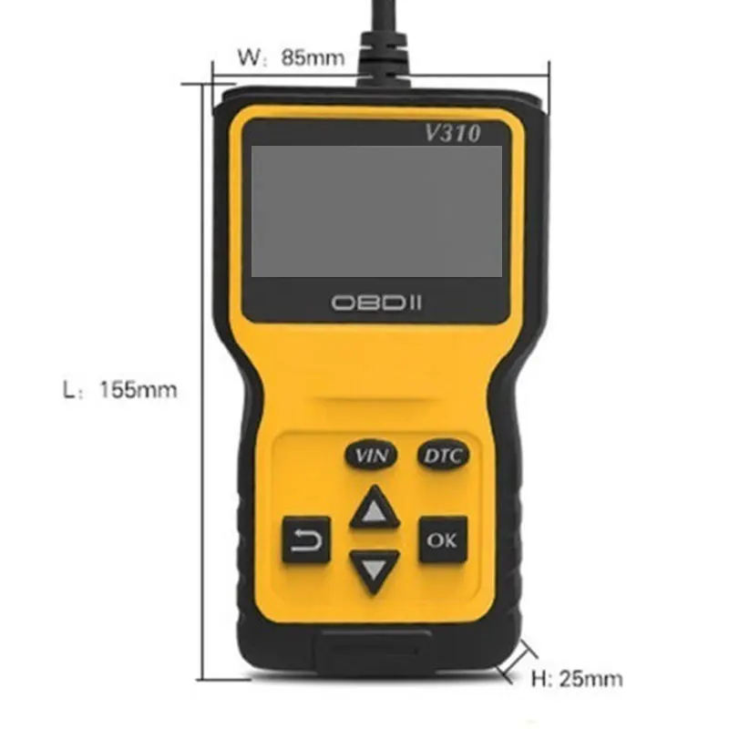 Vehemo OBD2 V310 Автомобильный сканер неисправностей Автомобильный Универсальный сканирующий инструмент диагностический считыватель кода многоязычный сброс автомобильные аксессуары