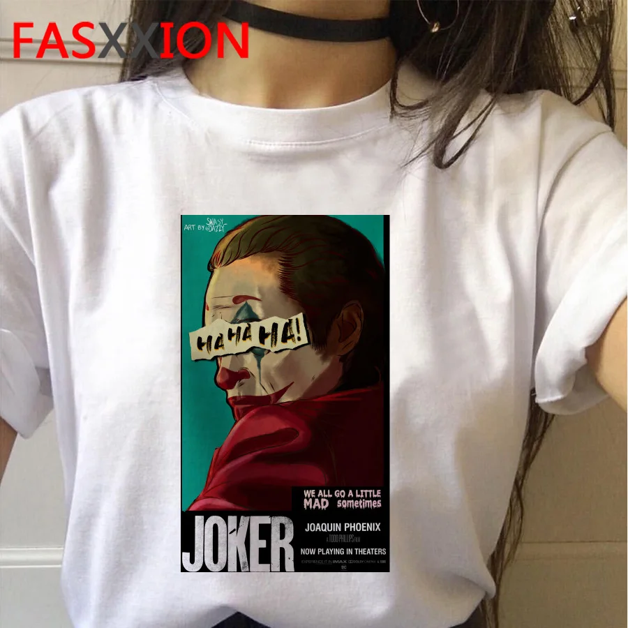 9025 Футболка На Хэллоуин, Джокер, женская футболка, женская футболка размера плюс, уличная одежда, футболка с рождественским принтом, топы, футболки - Цвет: 9025