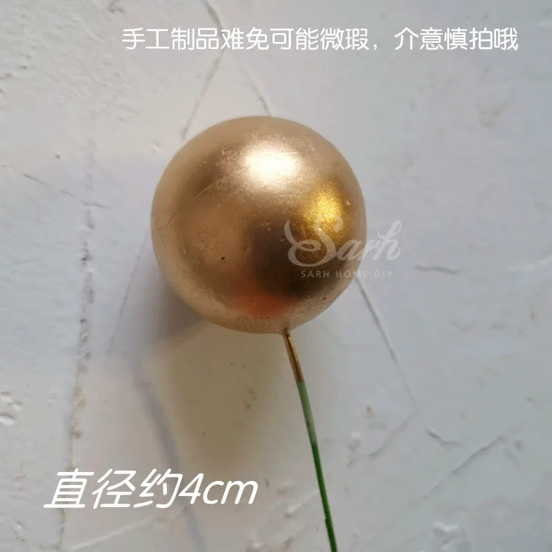 5pc 4cm balls Розовый олень Sika Торт Топперы искусственный цветок День Рождения Декор для вечерние принадлежности для свадьбы детский душ юбилей выпечки подарки - Цвет: 5pc 4cm balls