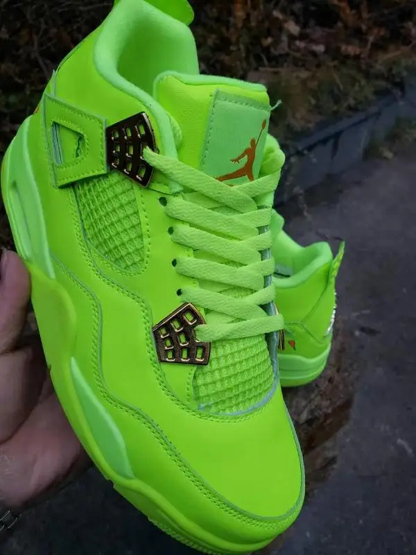 Новинка,, Jordan 4, Ретро стиль, мужская обувь, Баскетбольная обувь, кроссовки, желтый цвет, AJ4, спортивная обувь, 308497-123