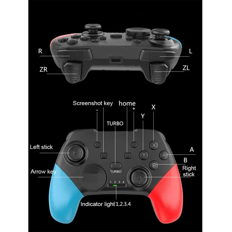 Беспроводной Bluetooth геймпад для коммутатора Pro PC Android игровой джойстик контроллер