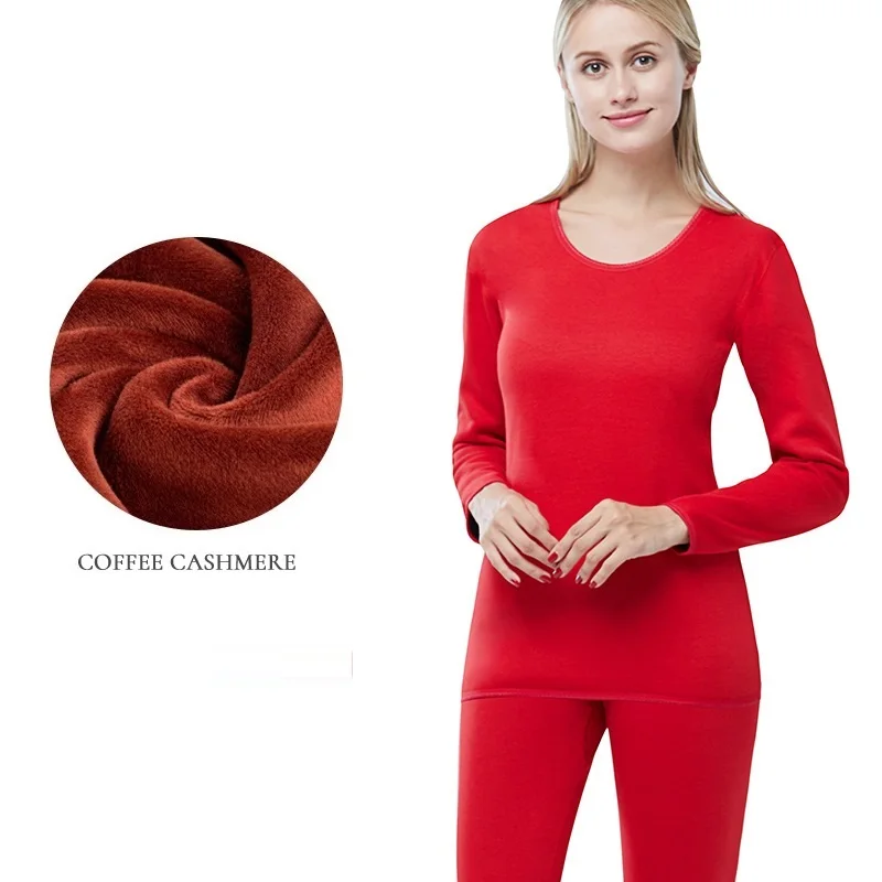 az-YH019 women red Aismz Новое термобелье для мужчин кальсоны camisa termica зимняя женская термо рубашка+ брюки комплект теплый толстый флис Размер L-XXXL - Цвет: az-YH019 women red