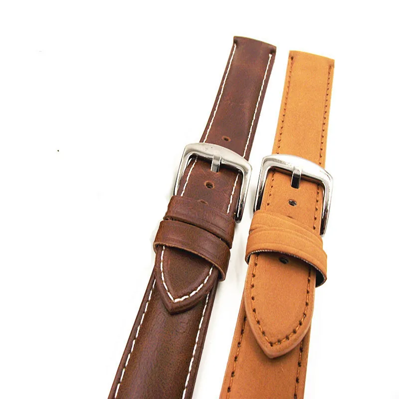 

1PCS 24MM PU Leather Watch Band Watch Straps Coffee Brown Color Available