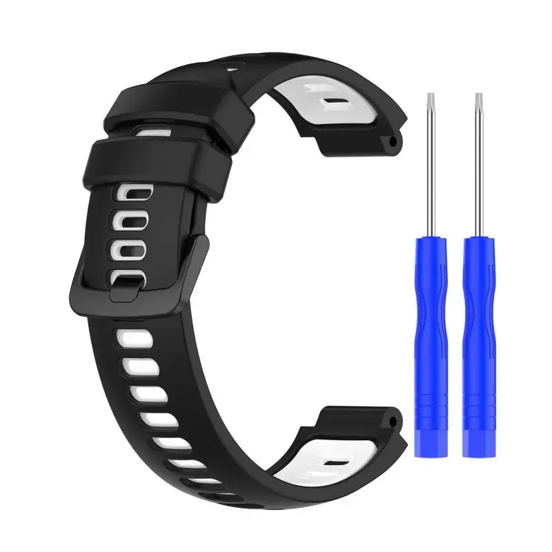 Silicone Steel Buckle Straps Accessories Suitable For Garmin Forerunner 220/735XT Strap Two-color Silicone Wristband