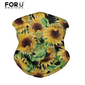 

FORUDESIGNS Floral Sunflower Style Neck Warmer Gaiter Face Protective Scarf Balaclavas Unisex Seamless Mouth Bandanas for Hiking