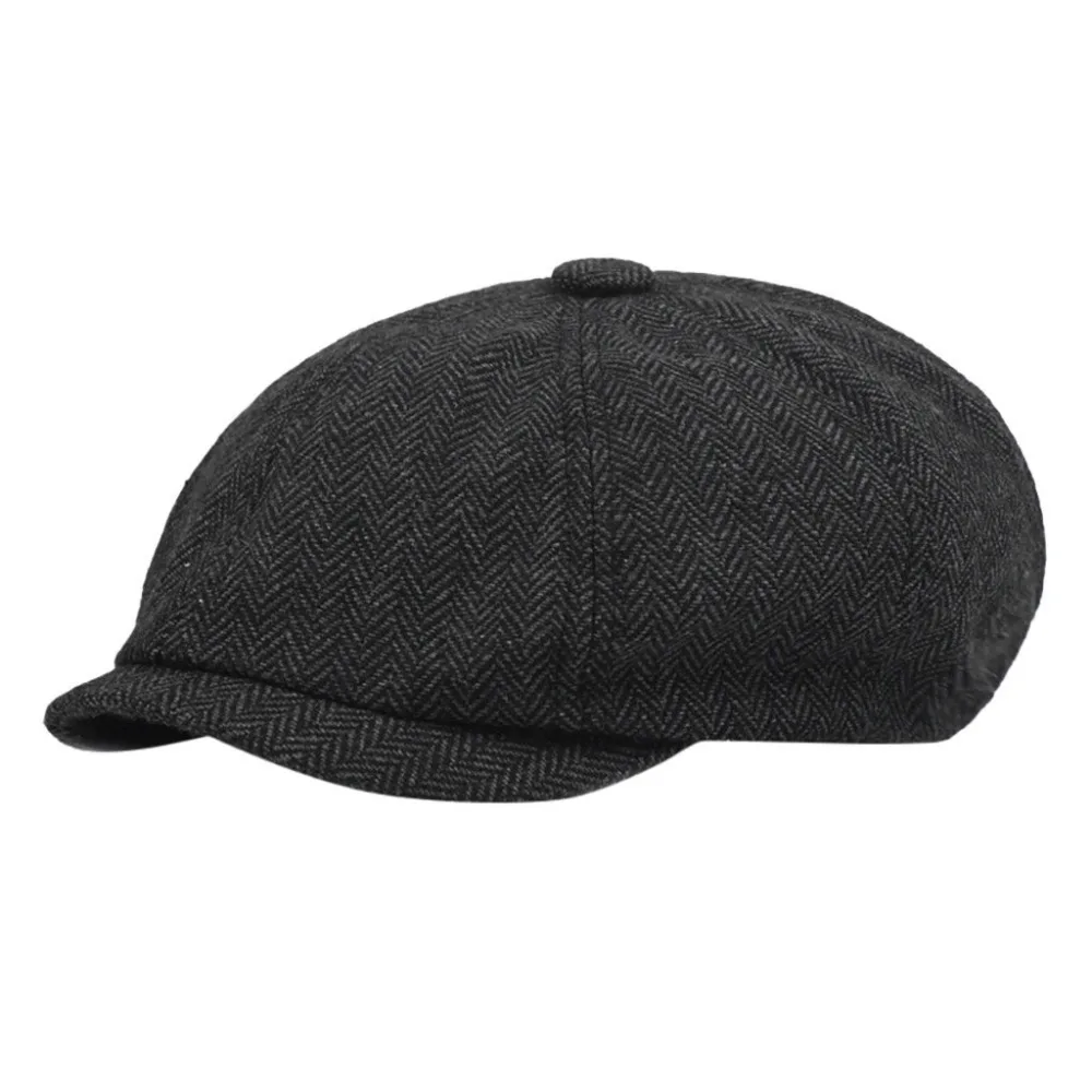 Черная кепка в елочку Newsboy Baker Boy Tweed, мужская шляпа в стиле Гэтсби, модные аксессуары унисекс, женская шляпа, Мужская Классическая Кепка