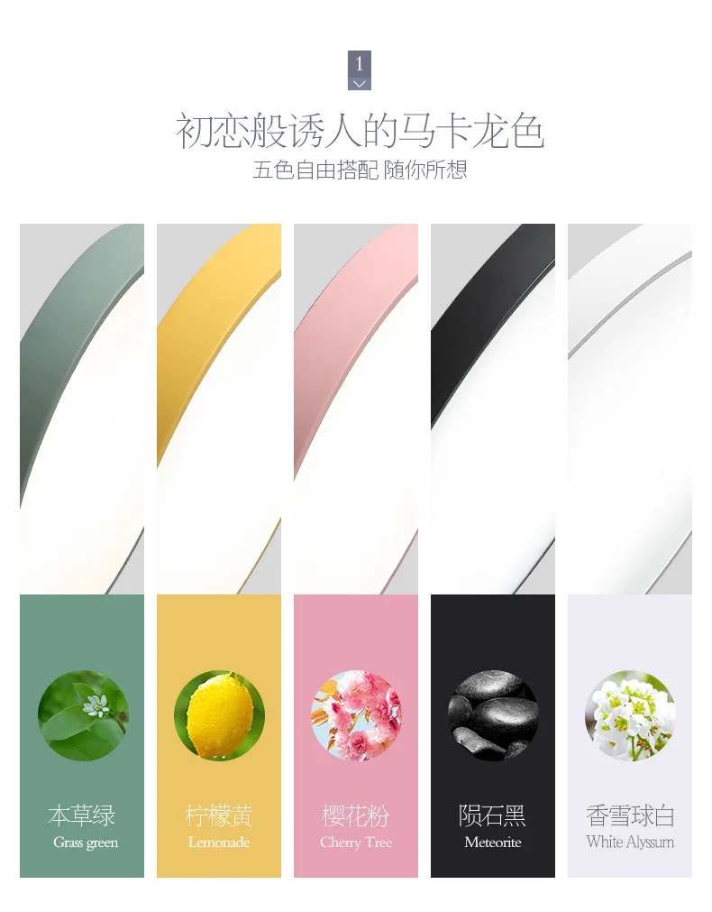Northern European-Style Macarons Style Ultra-Thin Bedroom Ceiling Lamp LED Lamp Circle Children Master Bedroom Lamp Living Room