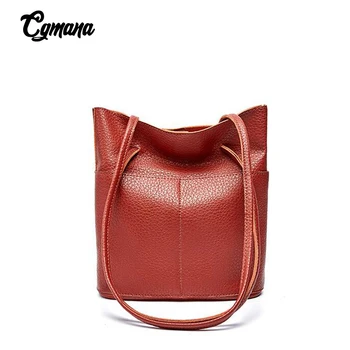 

Handbags For Women 100% Genuine Leather Handbag Shoulder Bag Female Hobos Bag Ladies Tote Bag Luxury Designer Bucket Purses 2019