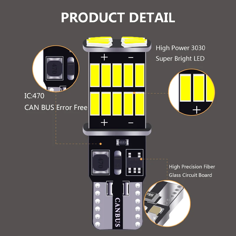 Lampu LED T10 26 LED Titik Mata SMD Canbus Lampu LED T10 26 LED Titik Mata SMD Canbus