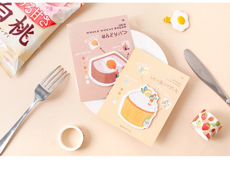 Креативный Kawaii блокнот для заметок, милый студенческий кавайный блокнот, стикеры для заметок, бумажная наклейка, канцелярские принадлежности для офиса, школы, 02147