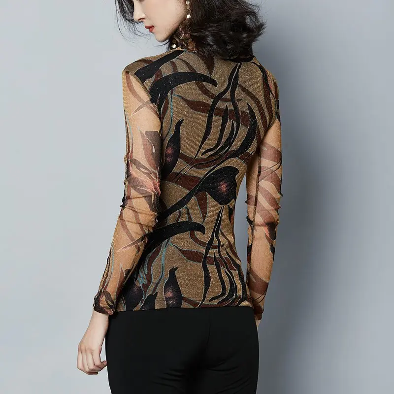 Blusas Mujer De Moda женская блузка Harajuku с принтом, длинный рукав, повседневный Топ, Офисная уличная одежда, сексуальные дамские зимние топы, большие размеры