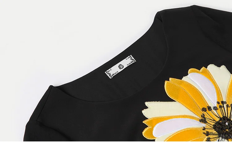 L~ 4XL 5XL Осенние Длинные Платья с цветочным узором плюс размер Новое модное повседневное прямое платье с длинными рукавами AOFULI A4087