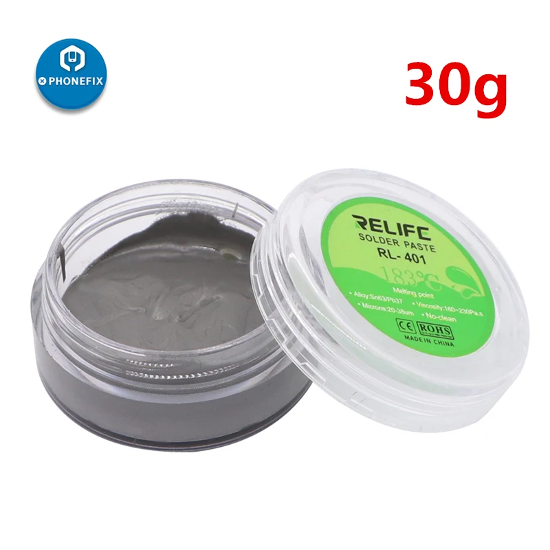 30g Паяльная паста RELIFE 183 °C Sn63/Pb67 без очистки без свинца средняя температура паяльная флюсовая паста телефон BGA ремонт пайки - Цвет: 30g