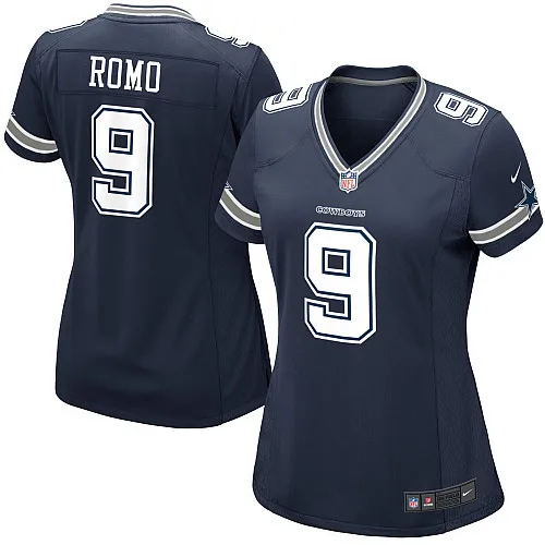 Синий Stitiched, Dallas s Tony Romo для женщин Джерси - Цвет: Синий