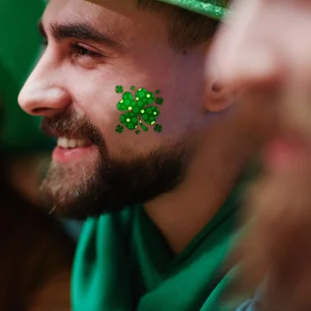 

New Irish Festival Face Sticker St. Patrick's Day Shamrock Tattoo Stickers Party Celebration Supplies Holiday DIY Decoration