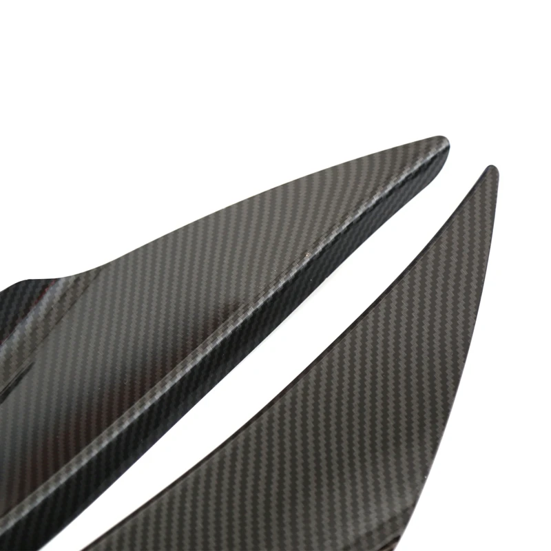 New 4Pcs/Set Carbon Look Car Body Spoiler Canards Valence Chin Front Bumper Lip Diffuser Splitter Fins