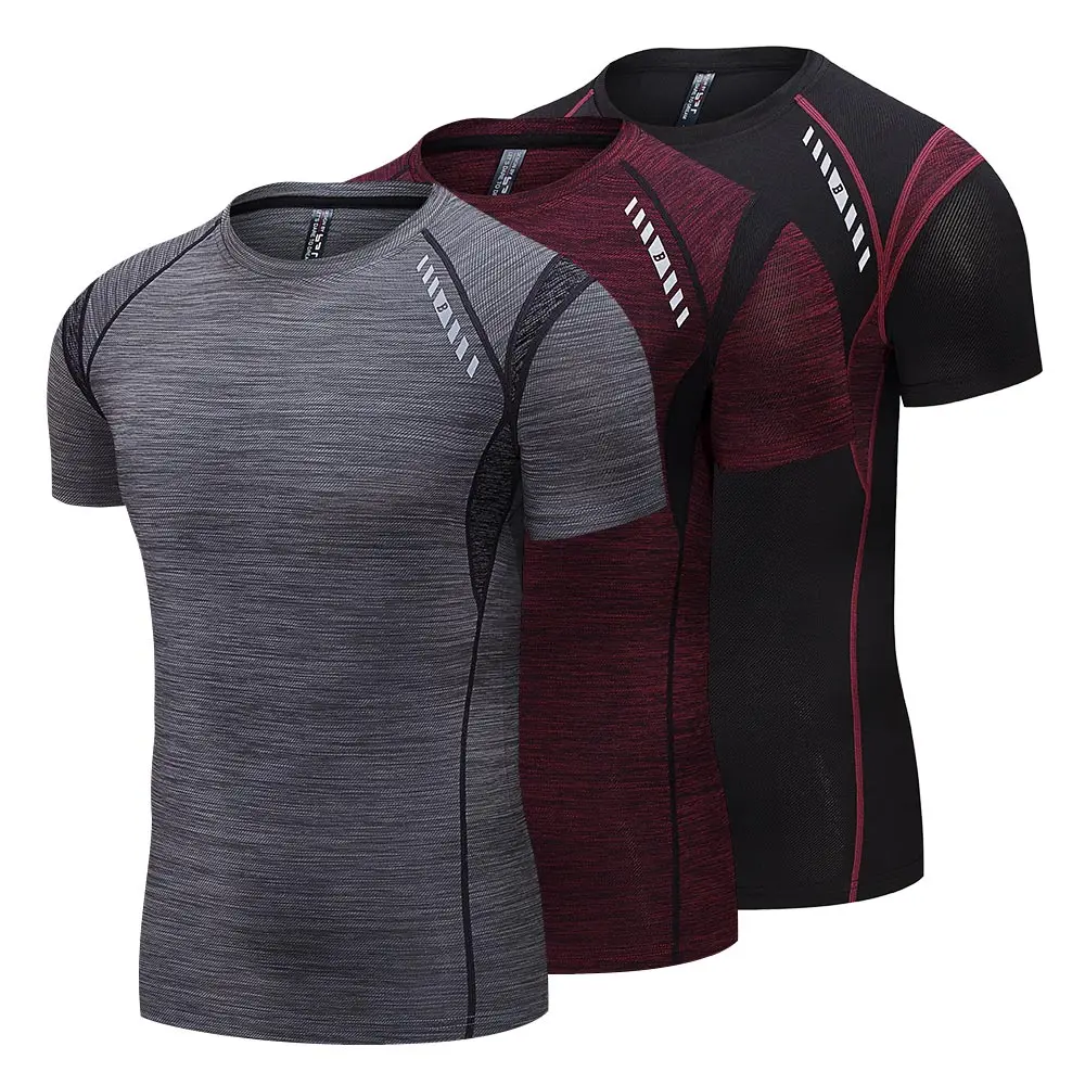 

Men's Running Shirts, Quick-Drying Compression Sports Shirts,Gymnastics T Shirt Training Men, Fitness Muscle Shirts Gym Clothing