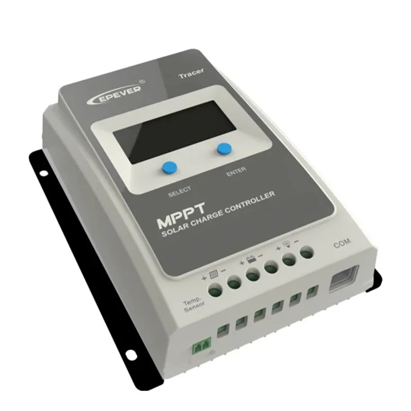 EPever MPPT 40A/30A/20A/10A контроллер солнечного заряда черный-легкий ЖК-солнечный регулятор для 12 В 24 В свинцово-кислотная литиевая-ионная батарея