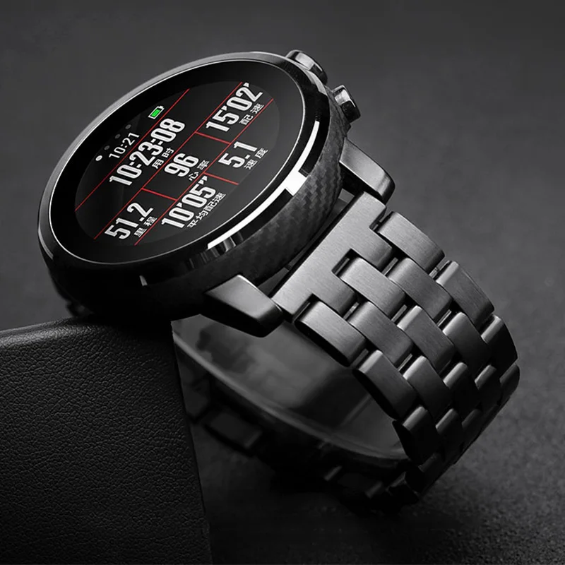 20 мм 22 мм металлический браслет из нержавеющей стали для samsung Galaxy Watch Amazfit Pace Stratos2 ремешок Amazfit Bip ремешок для часов huawei GT