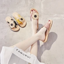 Meifeini/милые женские шлепанцы с цветочным принтом; вьетнамки на толстой подошве; Новинка года; летняя модная пляжная обувь на плоской подошве