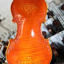 Высококачественная профессиональная скрипка ручной работы резьба 4/4 3/4 цельная деревянная одноплатная натуральный зернистый красный свет скрипка