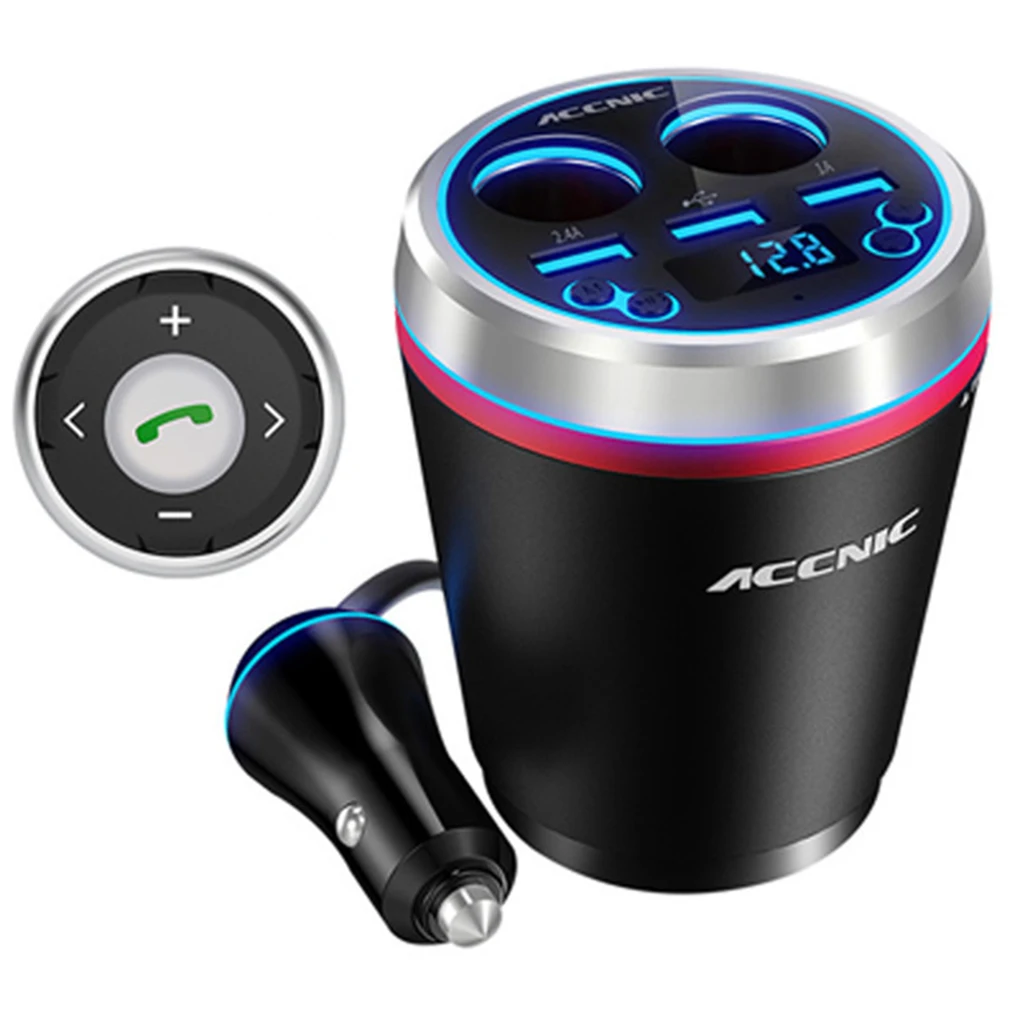 NO.5 ACCNIC Bluetooth громкой связи автомобильный прикуриватель MP3-плеер беспроводной 3 fm-трансмиттер с USB АВТО музыкальный плеер - Название цвета: NO.5