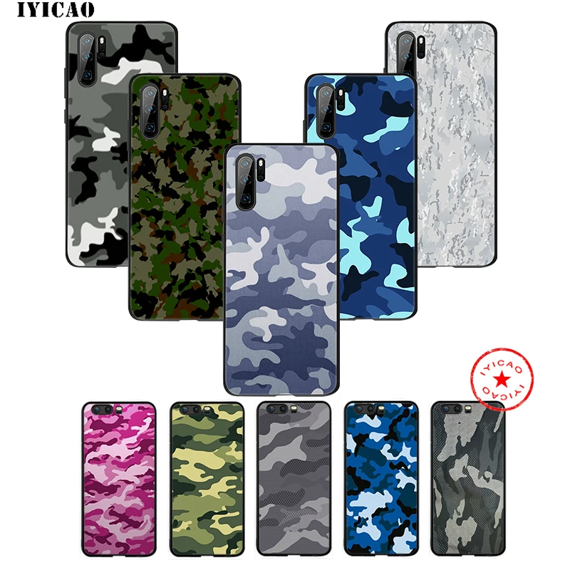 

Army Camo Camouflage Pattern Soft Case for Huawei P30 P20 P10 P9 P8 2017 2016 2015 P Smart Z Plus 2019 Mate 20 10 Lite Pro