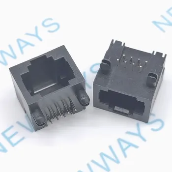 

50PCS/Lot all plastic no lamp network interface RJ45 socket female 8P8C cable socket