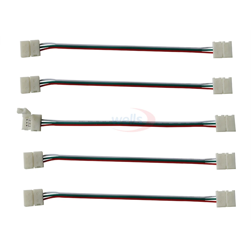100 шт. 2pin 3pin 4pin 5pin разъем двойной кабель для 3528 5050 WS2811 WS2812B RGB RGBW светодиодный