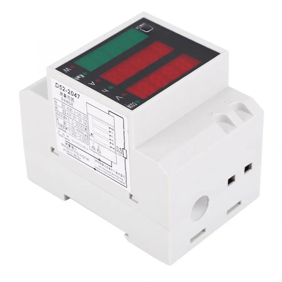 Многофункциональный измеритель Din-Rail Тип напряжения тока измерительный мультиметр AC80-300V AC0-100A для переменного напряжения и тока